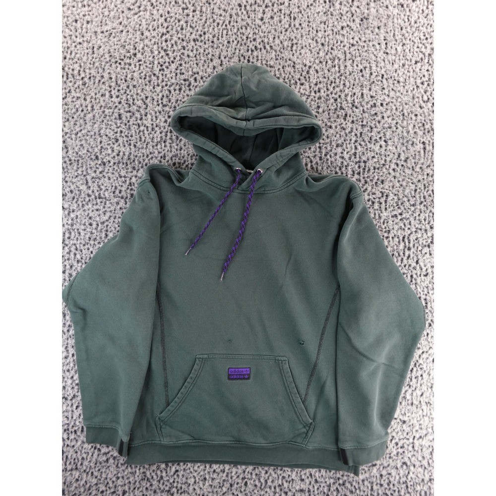 Adidas Originals Hoodie Green Pullover Pocket Sweatshirt Men's S